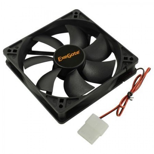 Вентилятор 120 x 120 x 25, 4 pin Molex, 1200 об/мин, втулка, кабель 40 см, Exegate (EX12025SM)