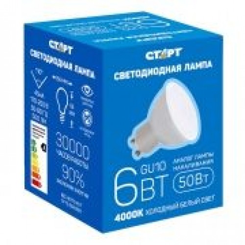 Светодиодная (LED) лампа СТАРТ Gu10 6W/4000 (LEDJCDRGU10 6W40)
