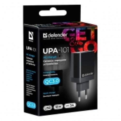 Зарядное устройство Defender UPA-101 QC3.0 18 Вт, 3 A USB (83573)