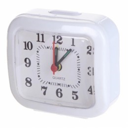 Часы будильник Perfeo Quartz PF-TC-004, прямоугольные, 8x7.5 см, белые (PF_C3097)