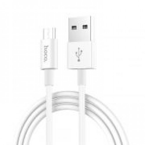 Кабель USB 2.0 Am=>micro B - 1.0 м, белый, Hoco X23 Skilled