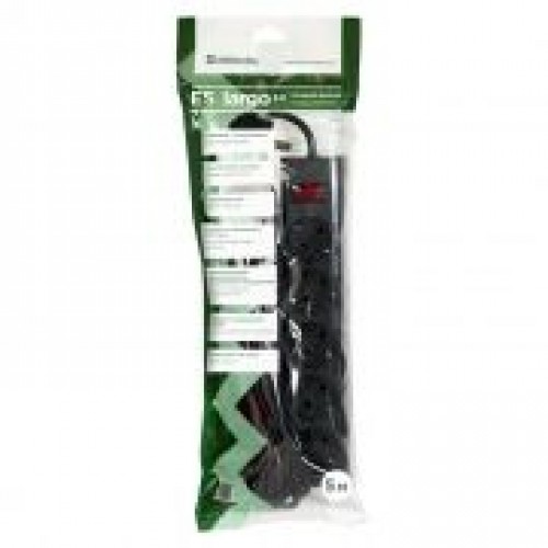 Сетевой фильтр Defender ES largo, 5 м, черный (99499)