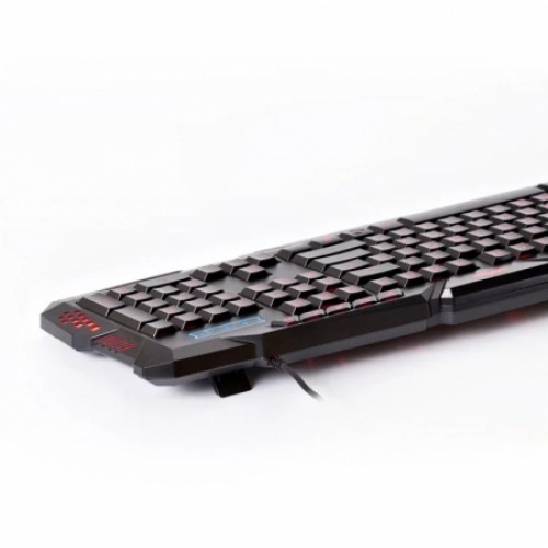 Клавиатура игровая Perfeo Skin Black с 3-х цветной подсветкой, USB (PF_B4893)
