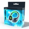 Гарнитура Perfeo LINK POWER, игровая, черно-зеленая, 2x3.5 мм 3pin + переходник 4-pin (PF_C3202)