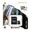 Карта памяти Micro SDXC 128Gb Kingston Class 10 Canvas Select + UHS-I U1 A1, 100 Мб/с + адаптер SD